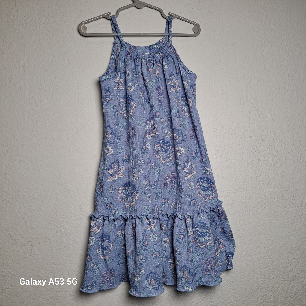 Cotton On Light Blue Floral Ruffle-Hem Girls' Sundress